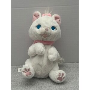 Disney Store Aristocats Marie Plush White Cat Pink Bows 11 Inch Stuffed Animal